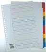 Class'ex tabbladen uit wit karton 170 g/m² met 10 gekleurde tabs 