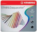 Stabilo kleurpotlood Aquacolor - 24 potloden in metalen doos