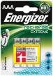 Energizer herlaadbare batterij Extreme AAA - Blister van 4 stuks 