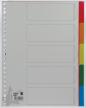 5Star tabbladen karton A4 23-gaats met indexblad - 5 tabs geassorteerde kleuren