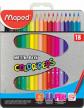 Maped driehoekig kleurpotlood Color'Peps - Doos van 18 potloden