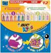 Bic Kids Viltstift Mini Color & Create - 12 stiften: 6 gewone en 6 dekkende inkt