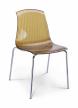 Allegra stapelbare stoel: amber transparant