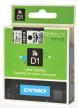 Dymo D1 tape - labeltape 12 mm x 7M zwart/transparant