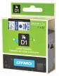 Dymo D1 tape - labeltape 24 mm x 7M blauw/wit