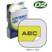 Dymo D2 tape - labelcassette 19 mm x 10 M geel