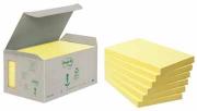 Post-it® notes gerecycleerd Tower Pack geel 76 x 127 mm