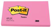 Post-it® gekleurde notes Neon 76 x 127 mm felroze