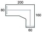 Swan bureautafel Entrada NG-Compact groot 200 x 160 cm