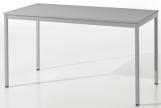 Bisley tafel rechthoek 140x70 cm grijs met grijs onderstel 