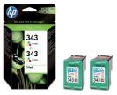 Hewlett Packard C8766EE / HP 343 inktcartridge kleuren DUBBEL pak