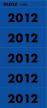 Leitz zelfklevende jaartaletiketten 2012 blauw 