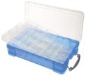 Really Useful boxes gekleurde transparante opbergdozen 4 liter blauw