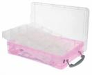 Really Useful boxes gekleurde transparante opbergdozen 4 liter roze