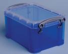 Really Useful Boxes transparante opbergdoos 0,7L blauw