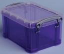 Really Useful Boxes transparante opbergdoos 0,7L purper
