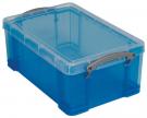 Really Useful Boxes® transparante opbergdozen 9 liter blauw