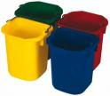 Rubbermaid reinigingswagen - Set van 4 gekleurde emmers