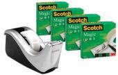 Scotch plakbandafroller Silver + 1 rol Magic Tape