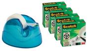 Scotch® plakbandafroller + 4 rollen Magic Tape