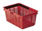 Shopping basket / winkelmand rood 19 liter - Set van 6 stuks