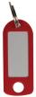 Sleutelhanger 55x22 mm rood met venster 