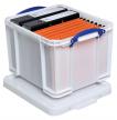 Really Useful boxes transparante opbergdozen 35 liter wit 