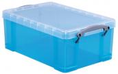 Really Useful Boxes® transparante opbergdozen 9 liter helblauw