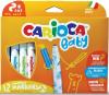 Carioca viltstifen Baby - ophangbare doos met 12 stuks in geassorteerde kleuren 