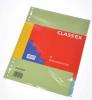 Class'ex tabbladen A4 uit gekleurd manilla karton 5 tabs