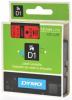 Dymo D1 tape - labeltape 12 mm x 7M zwart/rood