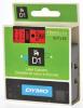 Dymo D1 tape - labeltape 19 mm x 7M zwart/rood
