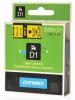 Dymo D1 tape - labeltape 9mm x 7M zwart/geel