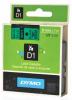 Dymo D1 tape - labeltape 9mm x 7M zwart/groen
