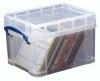 Really Useful Boxes CD/DVD-opbergdoos RUB - voor 18 CD's of 10 DVD's- transparan
