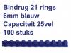 GBC 21-rings ronde plastic bindruggen CombBind blauw 