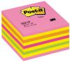 Post-it® memokubussen neon roze/neon geel 76 x 76 mm