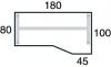 Air2 bureautafel Wing links/rechts 180/45 x 80/100 cm