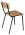 Fixa houten bezoekersstoel / schoolstoel met zwart onderstel