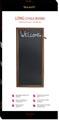 Securit wandkrijtbord Long ft 56 x 120 cm donkerbruin 