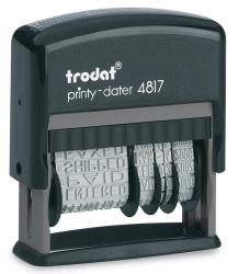Trodat tekststempel met datum Printy 4817 3,8mm FR 12 woorden