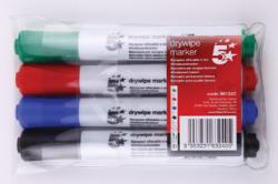 5Star whiteboardmarker ass. kleuren - Etui van 4 stuks