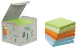Post-it gerecycleerd Tower Pack Pastel memoblokken 76 x 76 mm