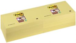 Post-it Super Sticky gele Notes 76x127 mm - Pak van 12 blokken