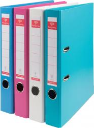Pergamy ordner A4 uit PP ass. kleuren - Rug van 5 cm - Pak van 10 stuks