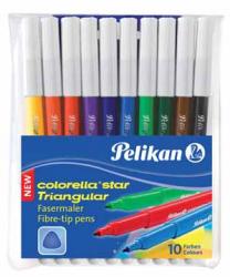 Pelikan viltstift Colorella Star Triangular - 10 stiften in plastic etui