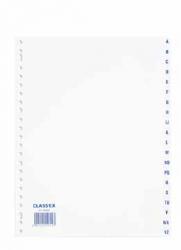 5Star 23-gaats alfabetische tabbladen A-Z uit witte PP A4