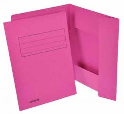 Class'ex dossiermap A4 met 3 kleppen fuchsia 250 g/m²  