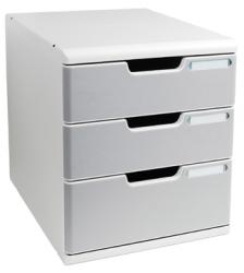 Exacompta ladenblok Modulo A4 lichtgrijs/grafiet - 3 gesloten laden 