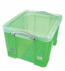 RUB gekleurde transparante opbergdoos 35l groen